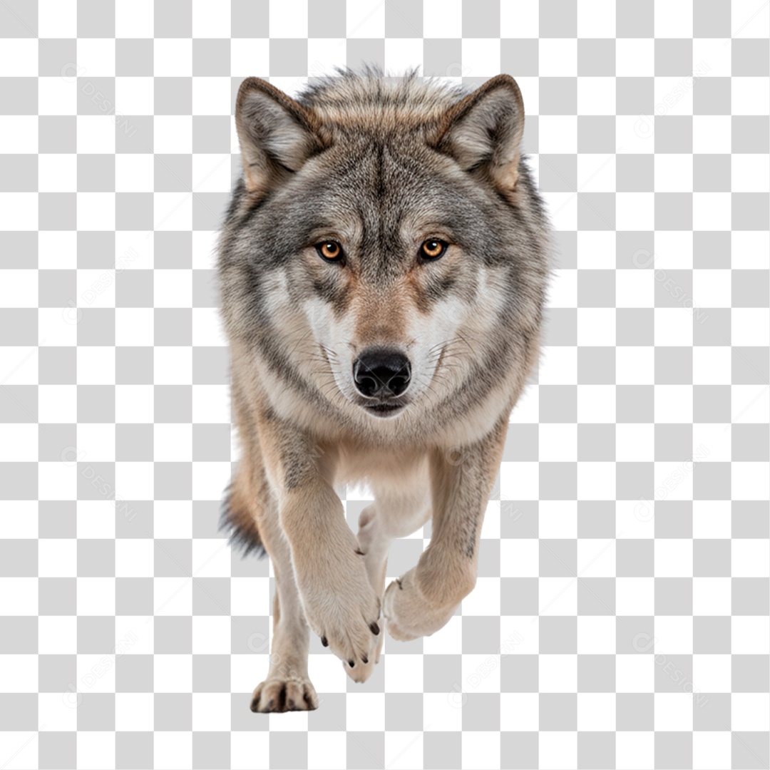 Lobo Cinzento PNG Transparente