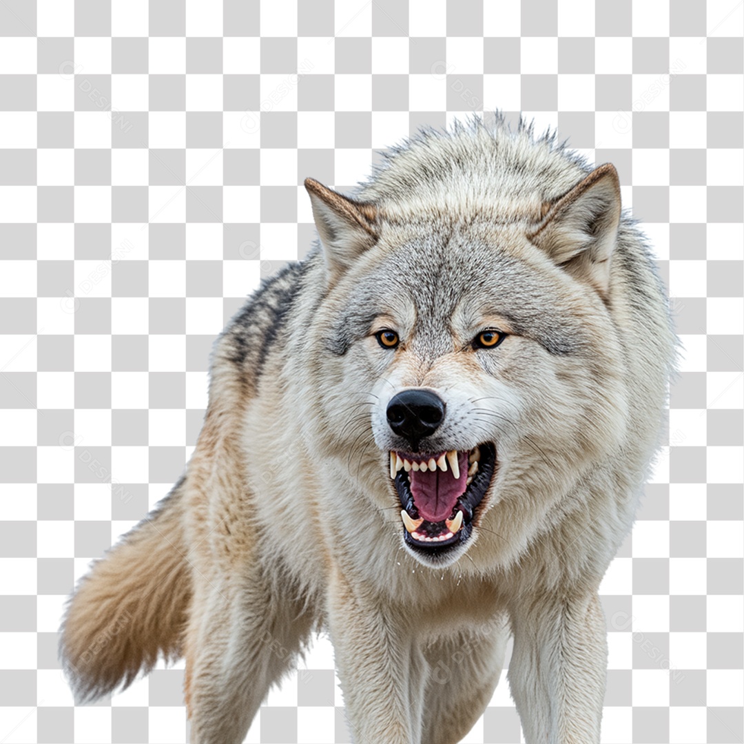 Lobo Cinzento PNG Transparente