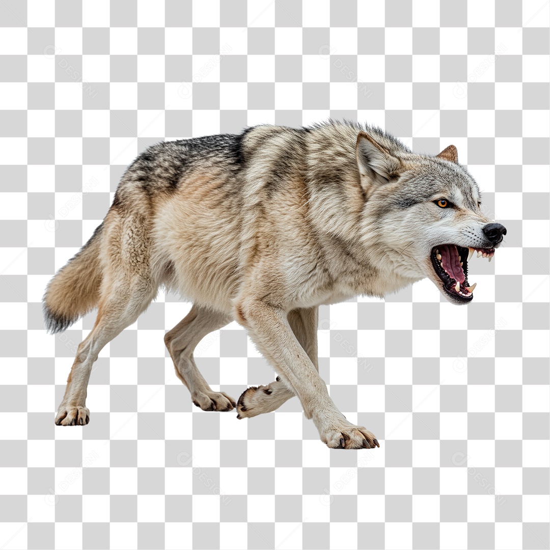 Lobo Uivando PNG Transparente