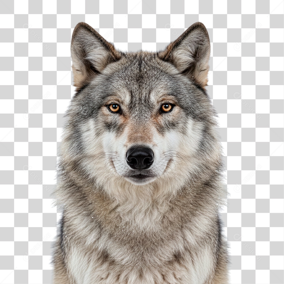 Lobo Cinzento PNG Transparente