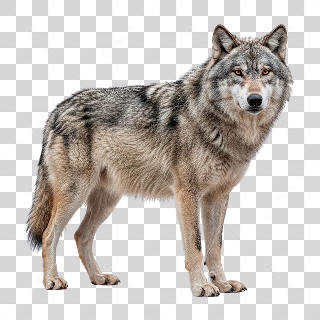 Lobo Cinzento PNG Transparente