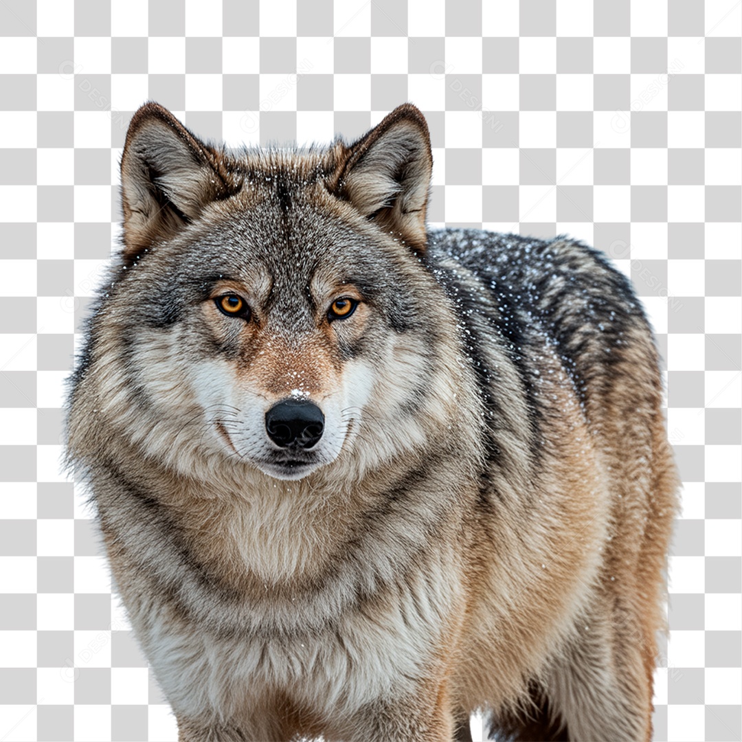 Lobo Cinzento PNG Transparente