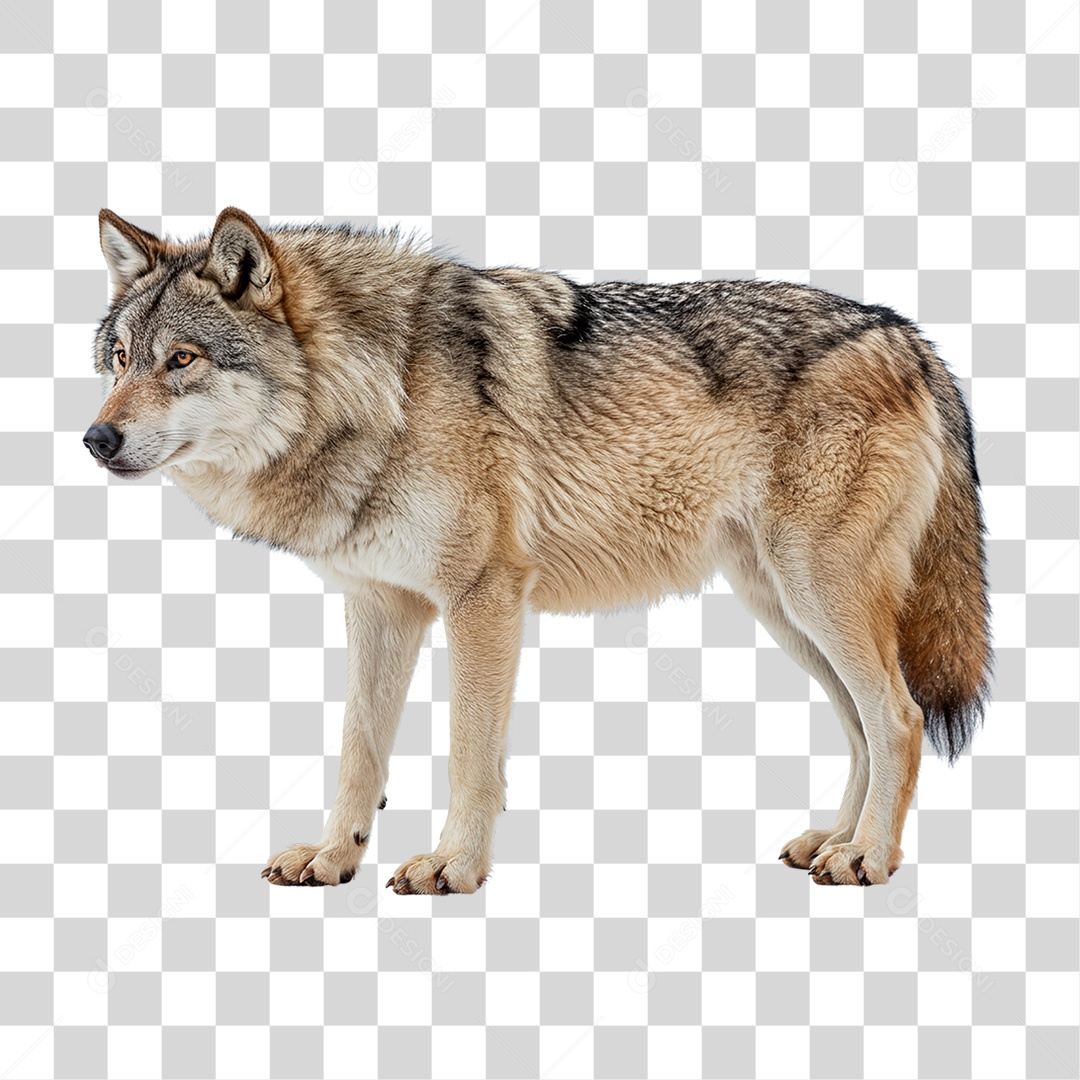 Lobo Cinzento PNG Transparente