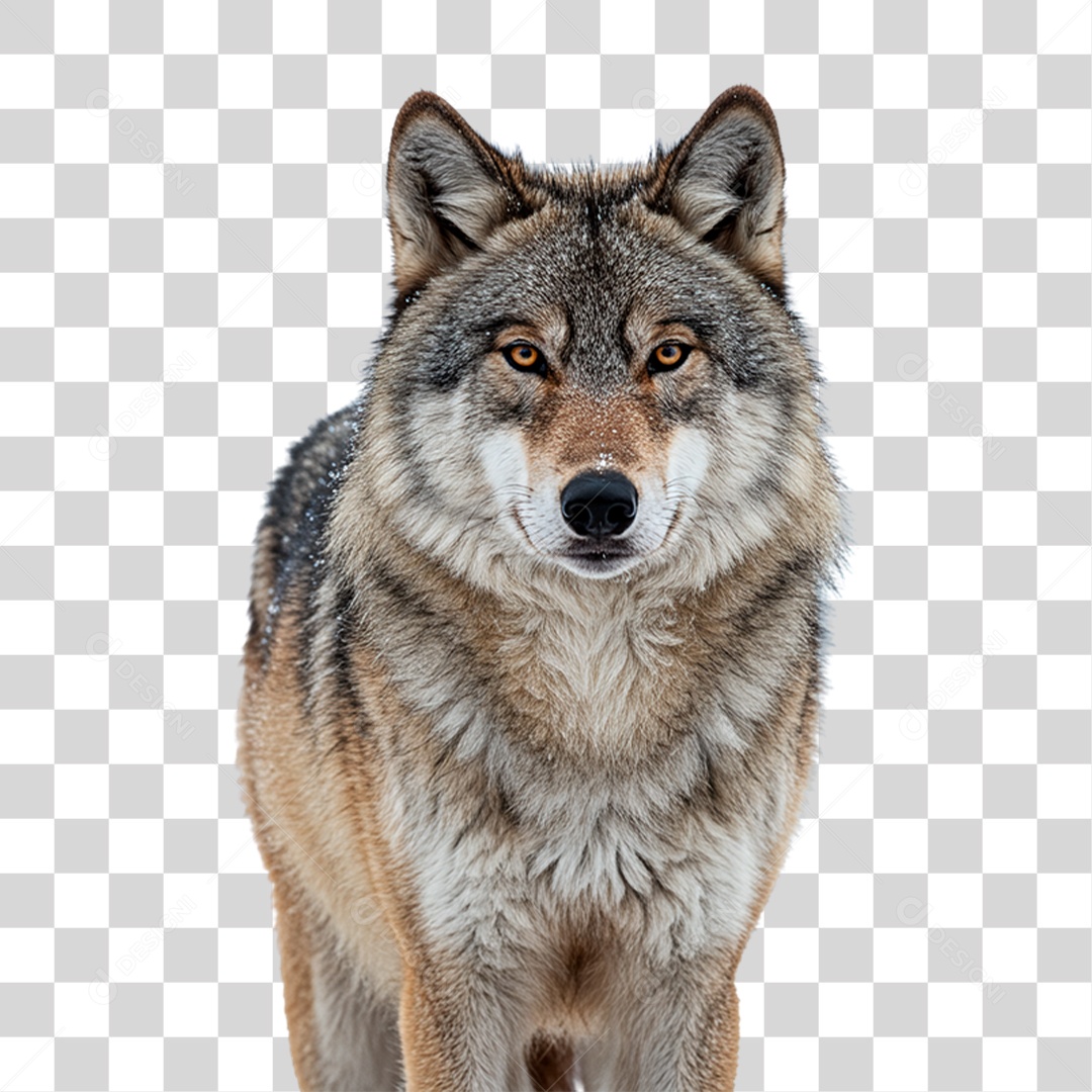 Lobo Cinzento PNG Transparente