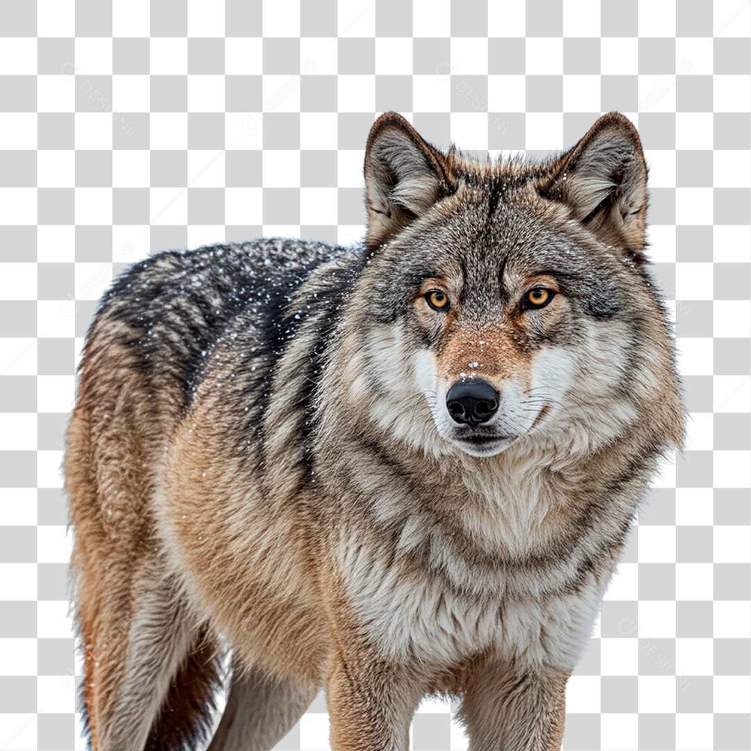 Lobo Cinzento PNG Transparente