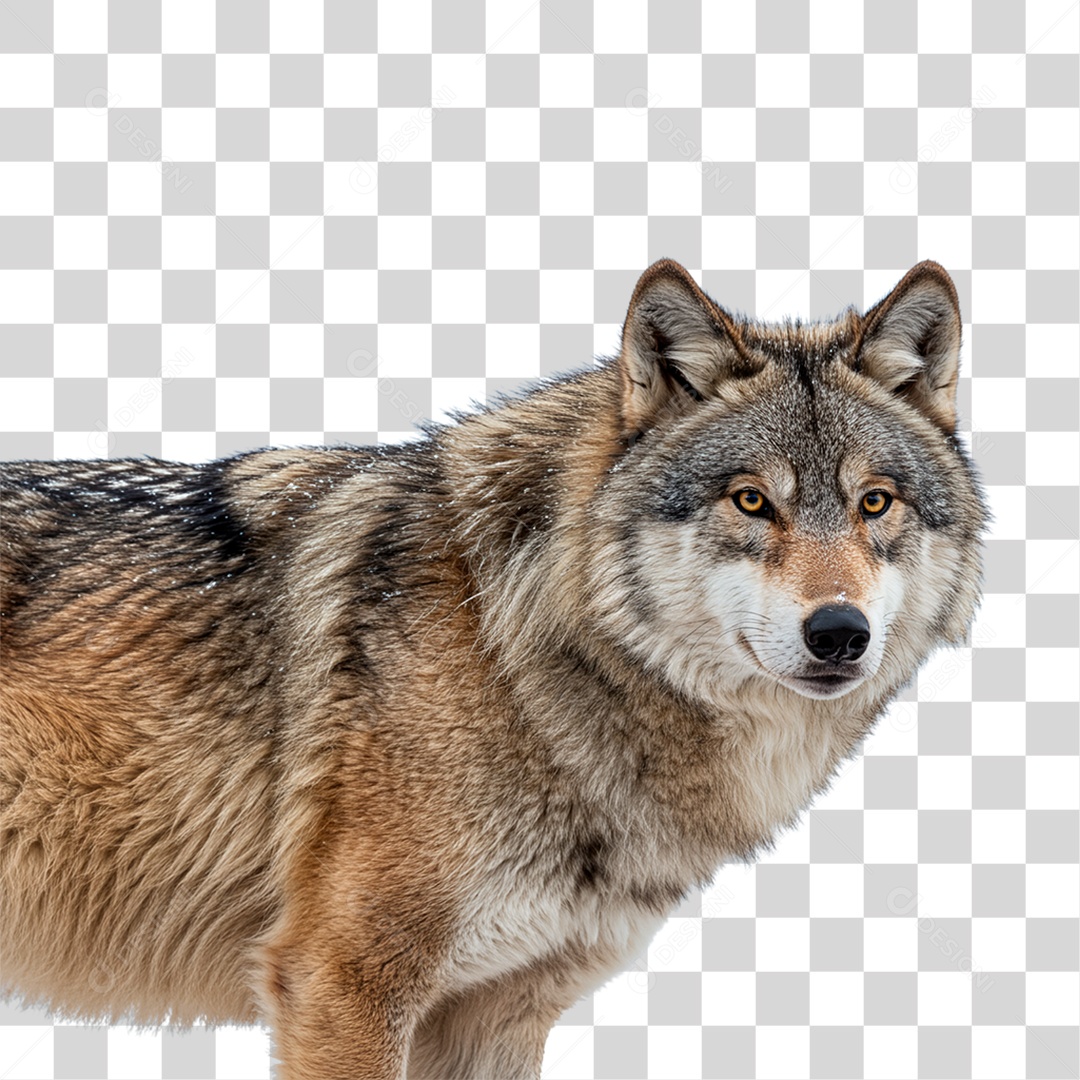 Lobo Cinzento PNG Transparente