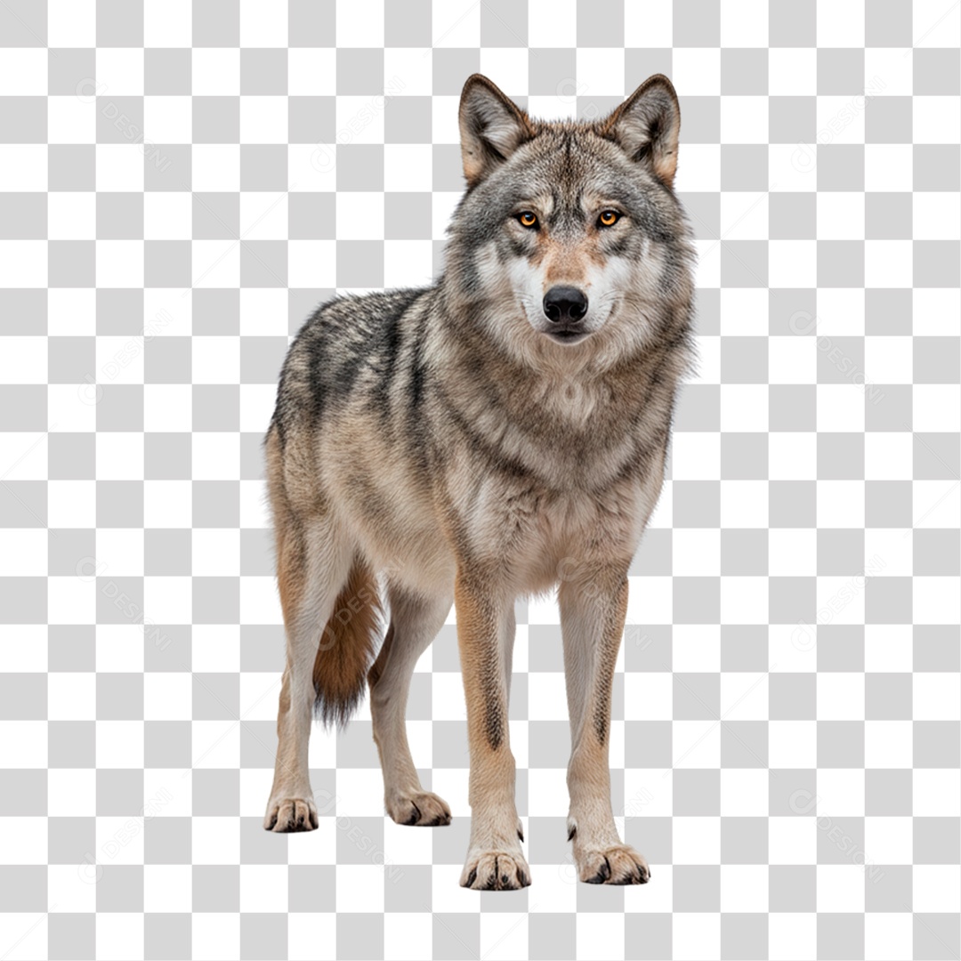 Lobo Cinzento PNG Transparente