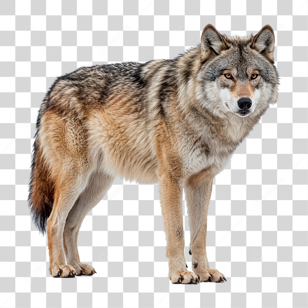 Lobo Cinzento PNG Transparente