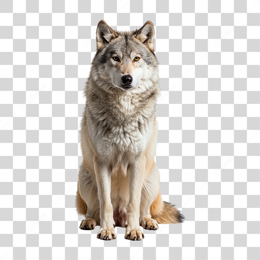 Lobo Cinzento PNG Transparente