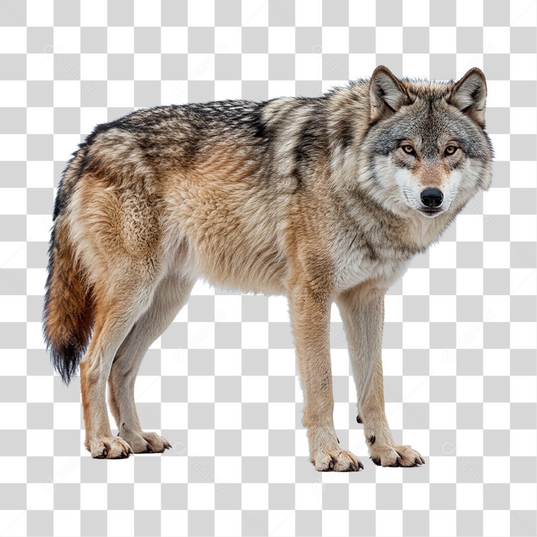 Lobo Cinzento PNG Transparente