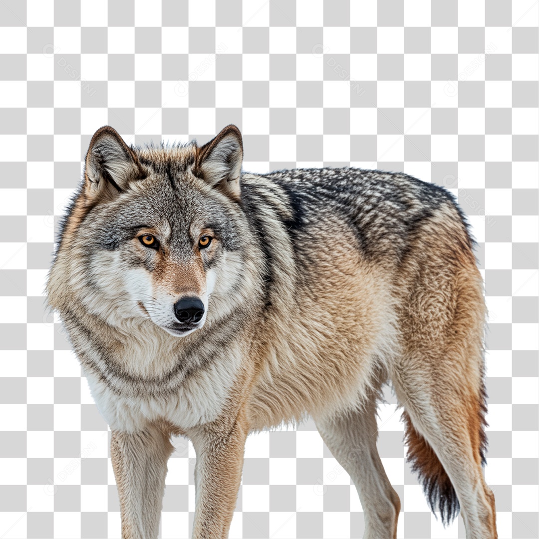 Lobo Cinzento PNG Transparente