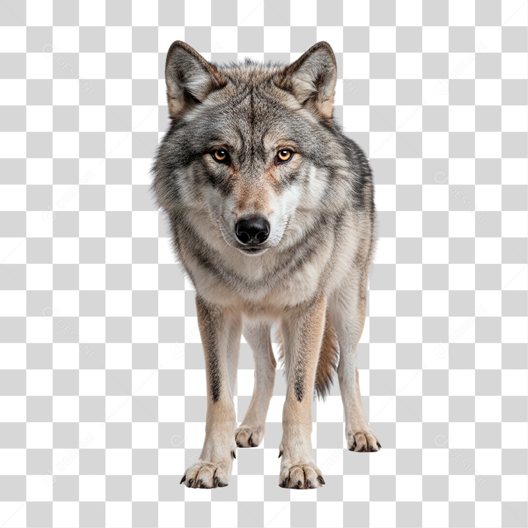 Lobo Cinzento PNG Transparente