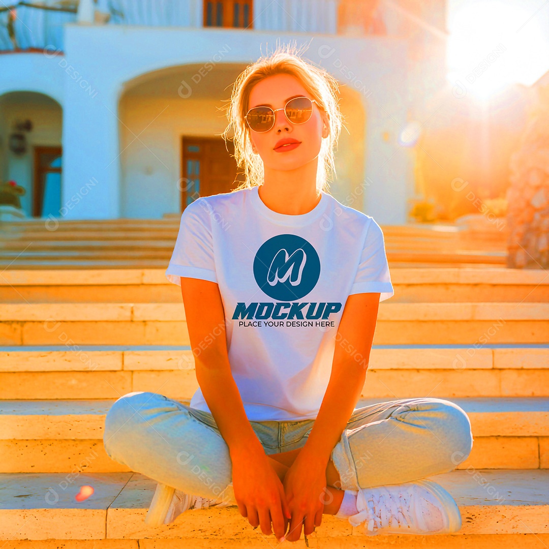 Mockup de Camisa Feminina PSD Editável