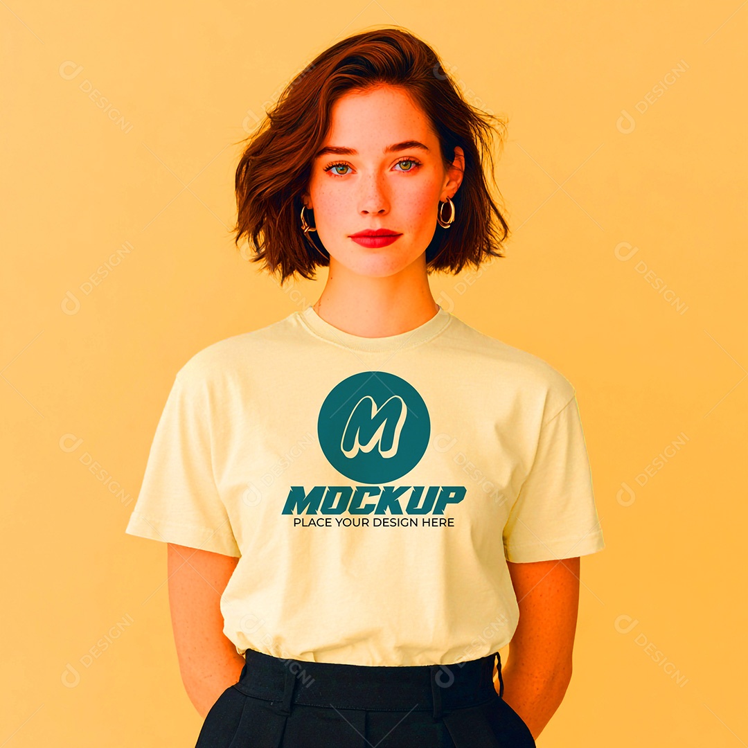 Mockup de Camisa Feminina PSD Editável