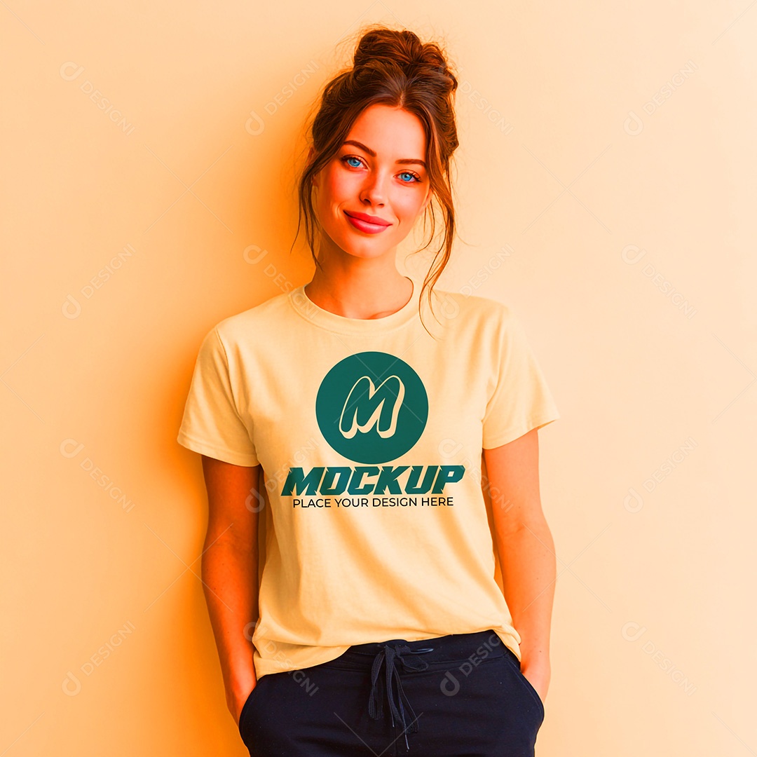 Mockup de Camisa Feminina PSD Editável