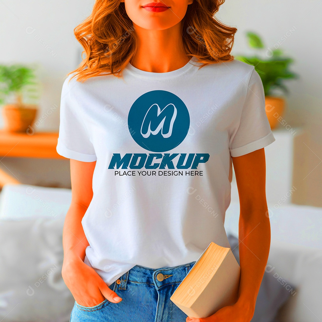 Mockup de Camisa Feminina PSD Editável
