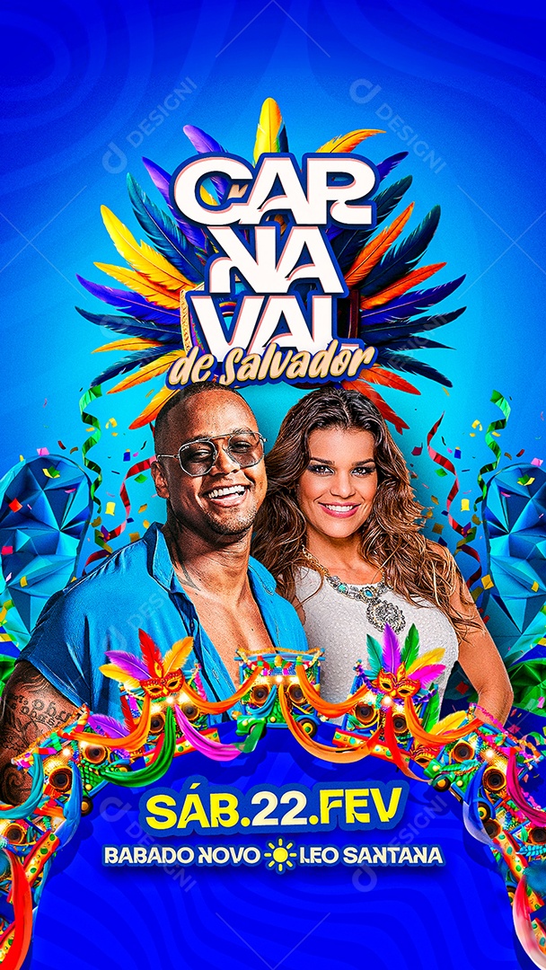 Story Flyer Carnaval de Salvador Social Media PSD Editável