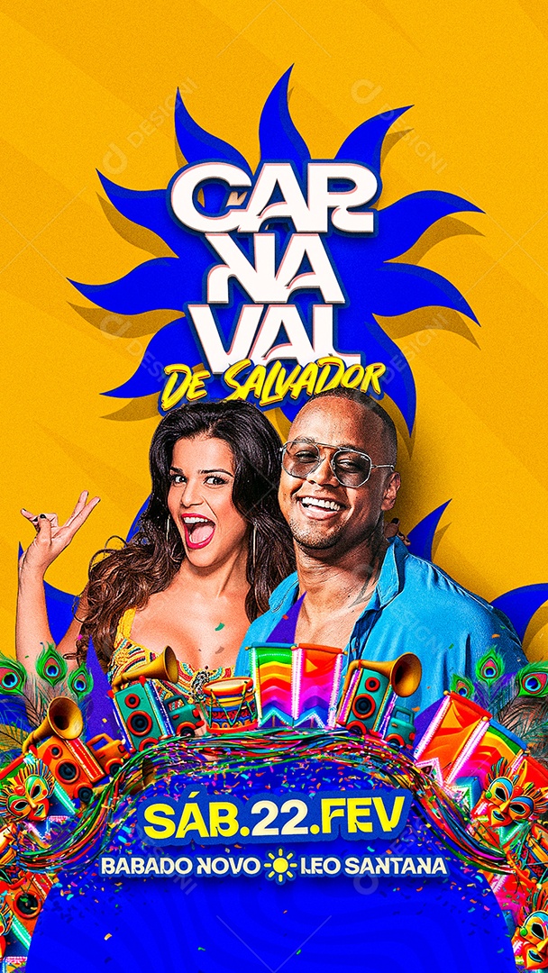 Story Flyer Carnaval de Salvador Social Media PSD Editável