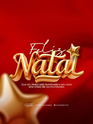 Feliz Natal 25 de Dezembro Social Media PSD Editável