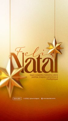 Story Feliz Natal 25 de Dezembro Social Media PSD Editável