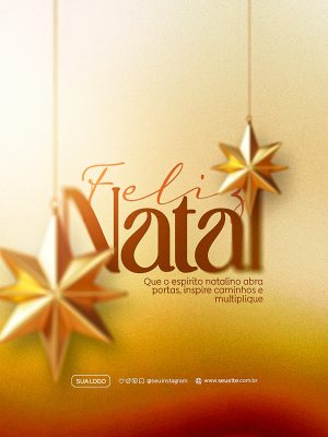 Feliz Natal 25 de Dezembro Social Media PSD Editável