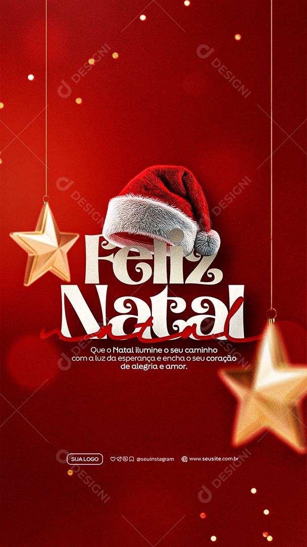 Story Feliz Natal 25 de Dezembro Social Media PSD Editável