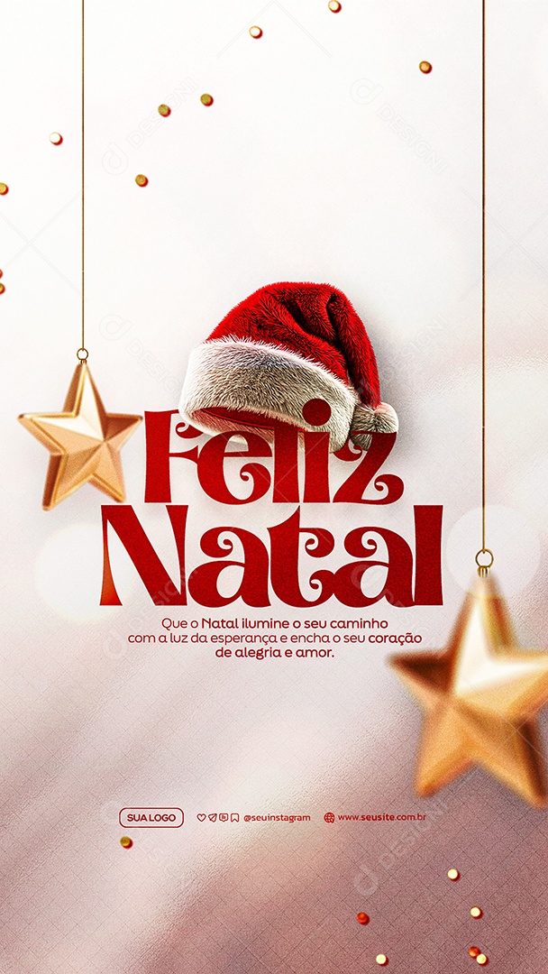 Story Feliz Natal 25 de Dezembro Social Media PSD Editável