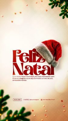 Story Feliz Natal 25 de Dezembro Social Media PSD Editável