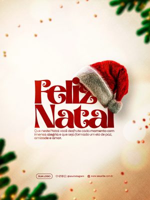 Feliz Natal 25 de Dezembro Social Media PSD Editável