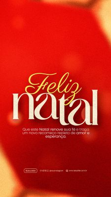 Story Feliz Natal 25 de Dezembro Social Media PSD Editável