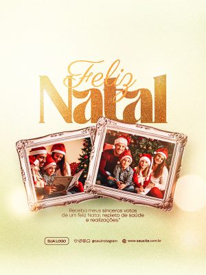 Feliz Natal 25 de Dezembro Social Media PSD Editável