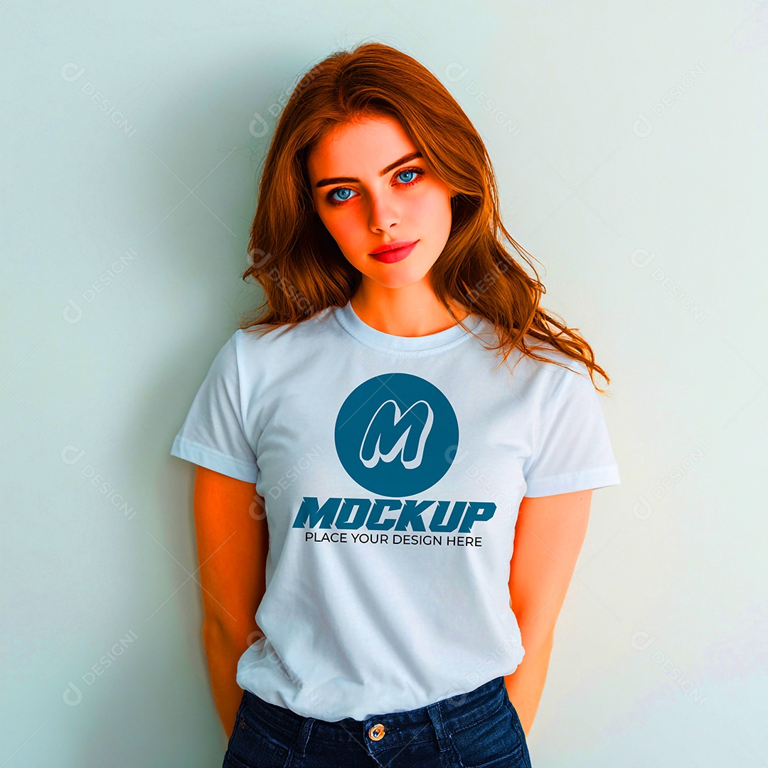 Mockup de Camisa Feminina PSD Editável