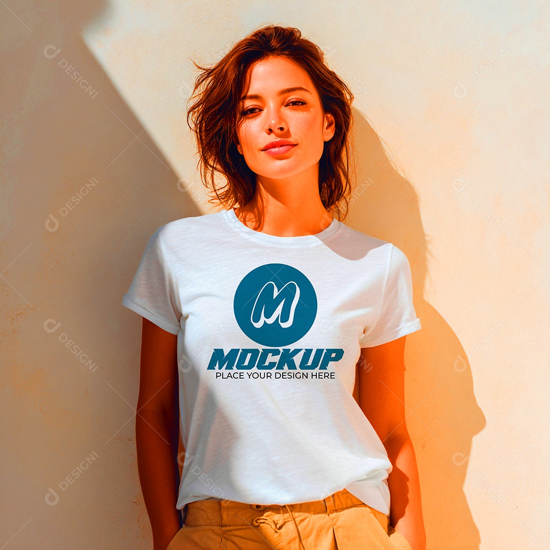 Mockup de Camisa Feminina PSD Editável