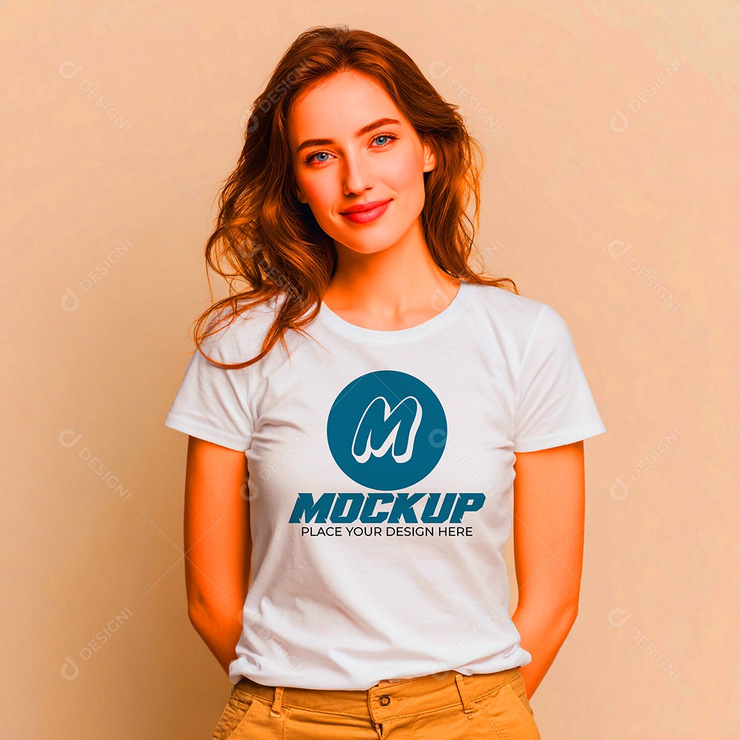 Mockup de Camisa Feminina PSD Editável