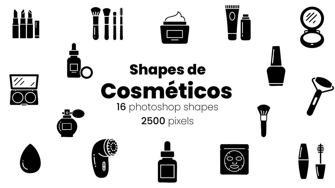 Conjunto de Ícones Cosméticos Shapes CSH