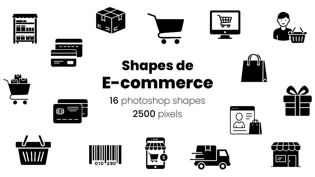 Conjunto de Ícones E-Commerce Shapes CSH