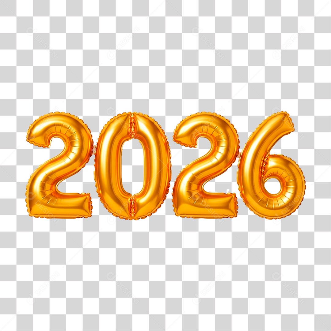 Balões de 2026 PNG Transparente