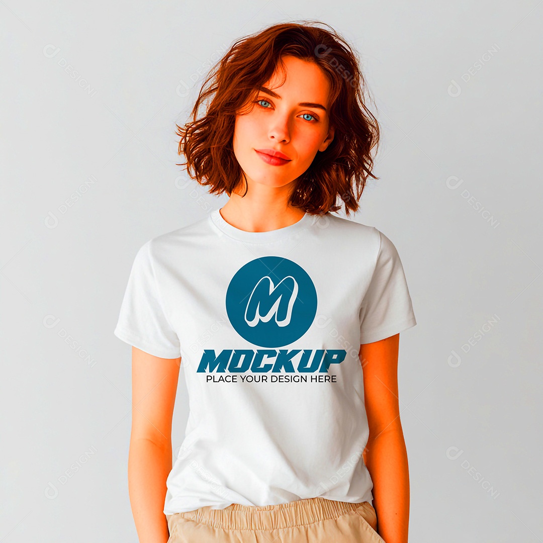 Mockup de Camisa Feminina PSD Editável