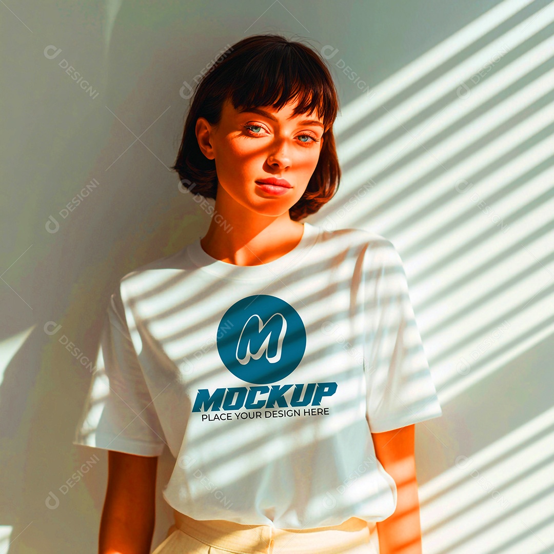 Mockup de Camisa Feminina PSD Editável