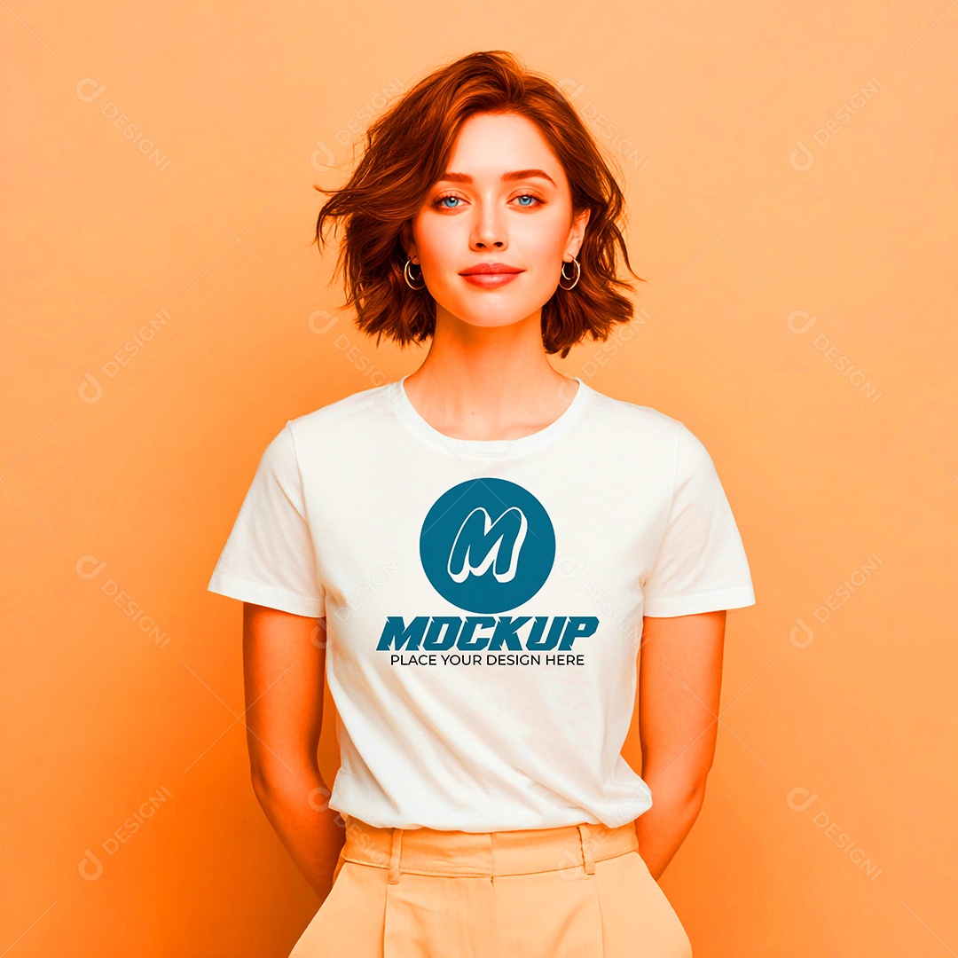 Mockup de Camisa Feminina PSD Editável