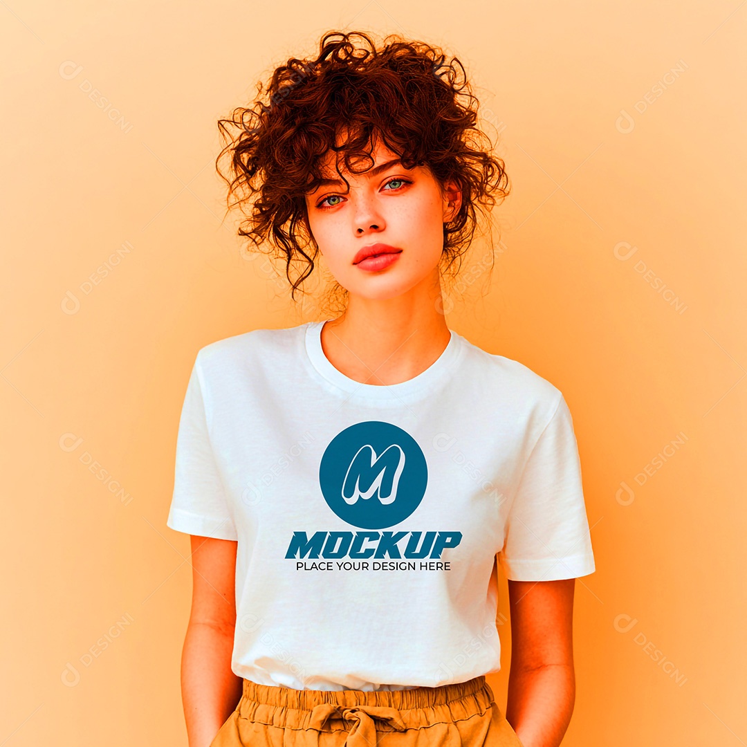 Mockup de Camisa Feminina PSD Editável