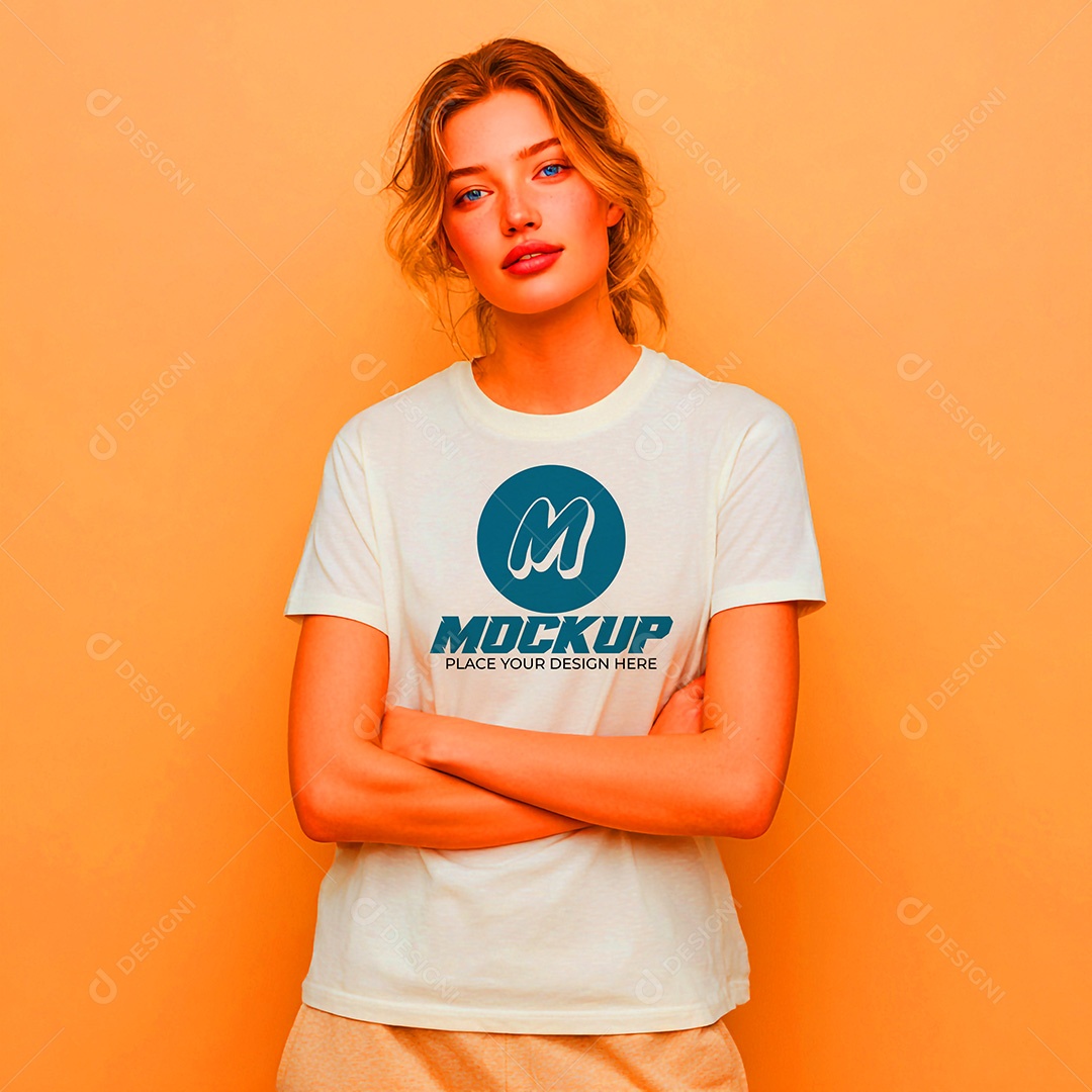 Mockup de Camisa Feminina PSD Editável