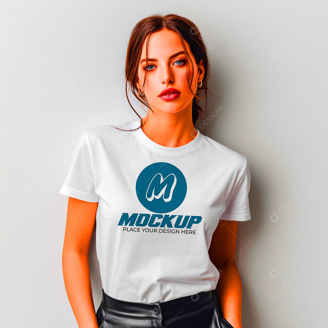 Mockup de Camisa Feminina PSD Editável