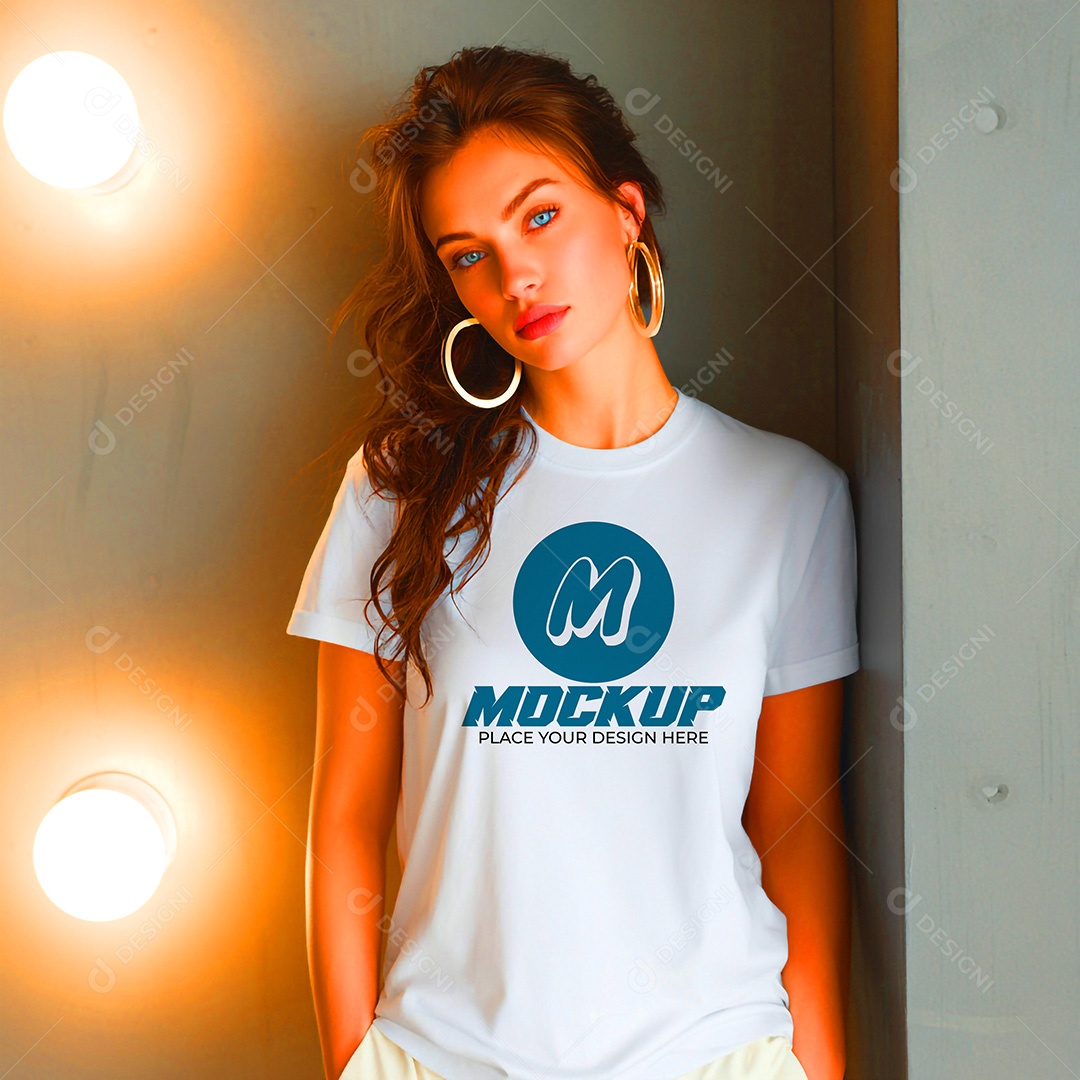 Mockup de Camisa Feminina PSD Editável