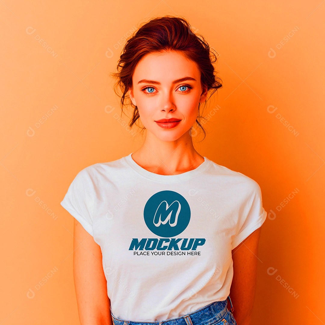 Mockup de Camisa Feminina PSD Editável