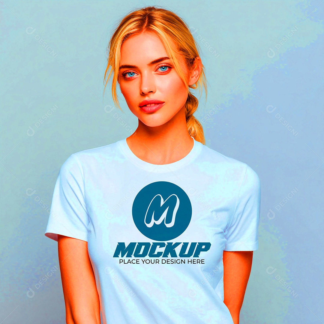 Mockup de Camisa Feminina PSD Editável