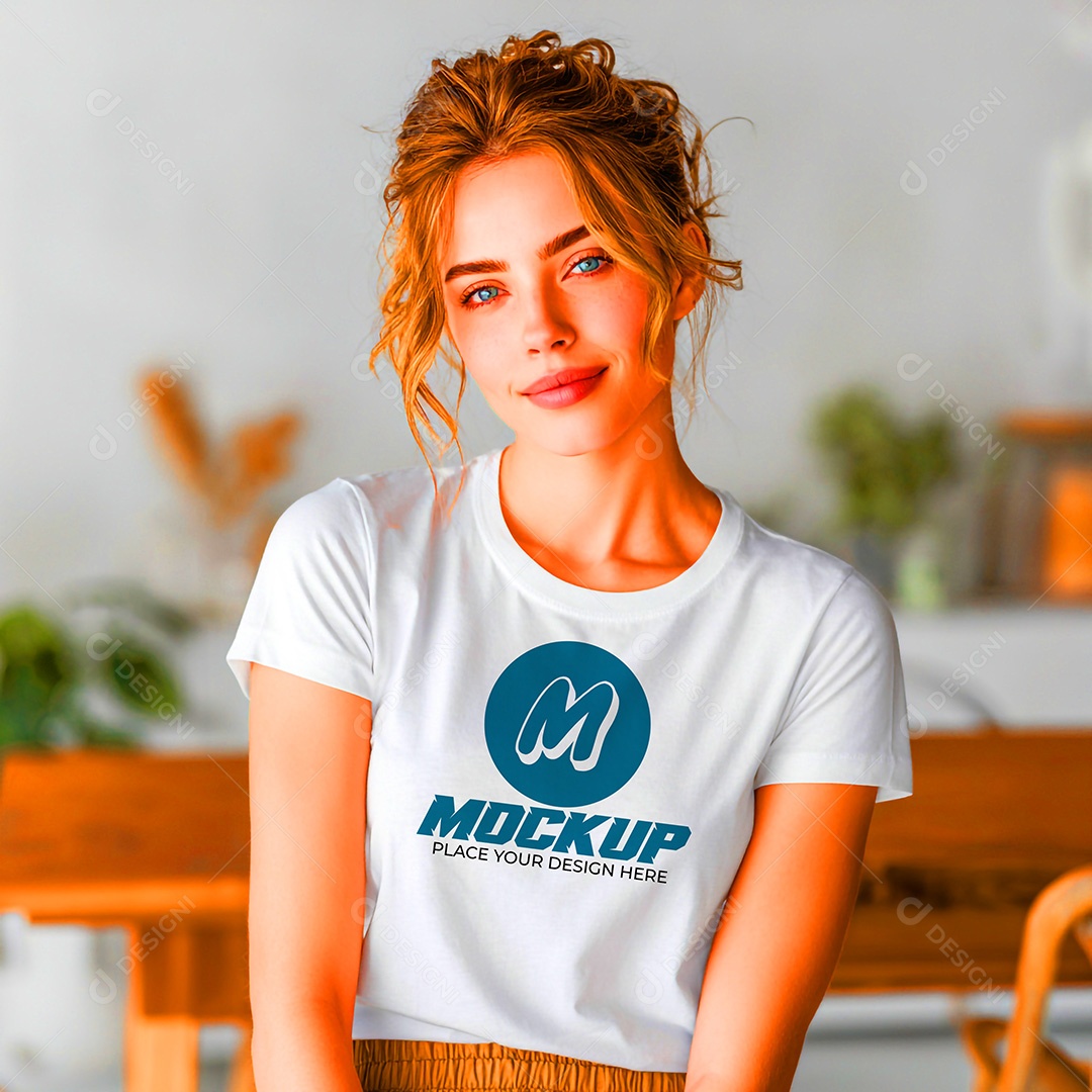 Mockup de Camisa Feminina PSD Editável