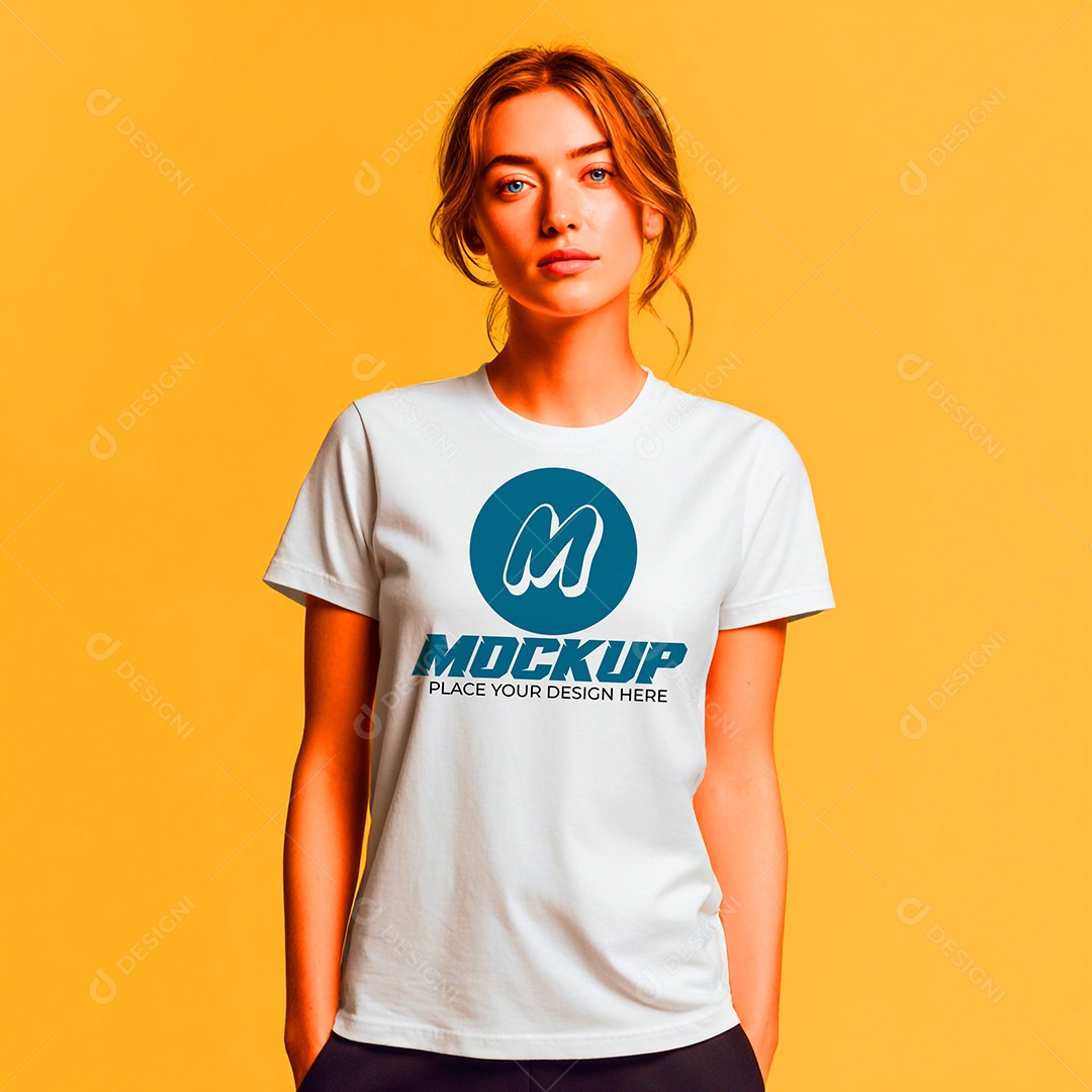 Mockup de Camisa Feminina PSD Editável
