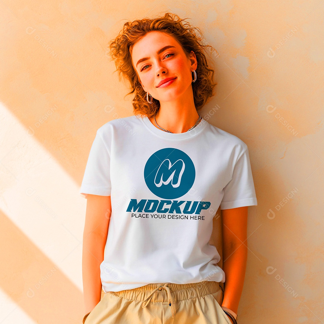 Mockup de Camisa Feminina PSD Editável