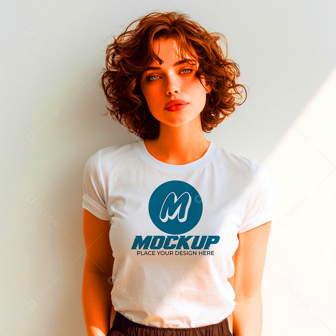 Mockup de Camisa Feminina PSD Editável